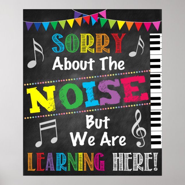 Music Teacher Classroom Printable Poster (Front)