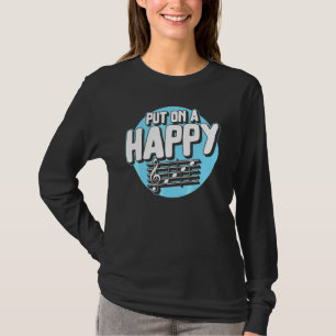 Music Teacher cottagecore Put On A Happy Face Musi T-Shirt
