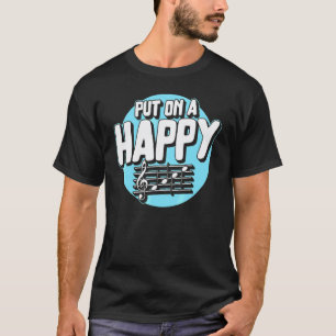 Music Teacher cottagecore Put On A Happy Face Musi T-Shirt