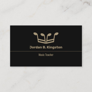 Music Teacher Crown Business Card