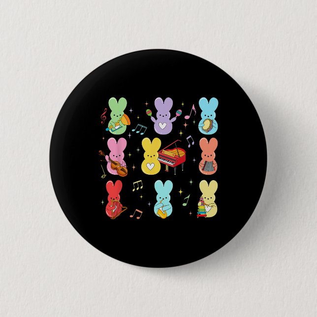 Music Teacher Easter Day  6 Cm Round Badge (Front)