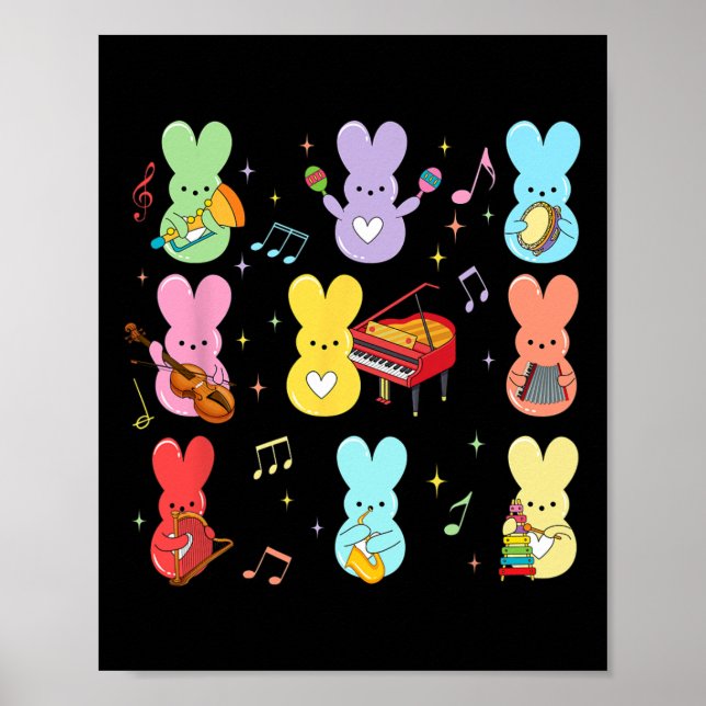 Music Teacher Easter Day  Poster (Front)