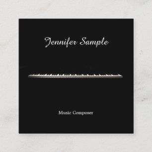 Music Teacher Elegant Musician Template Modern Square Business Card