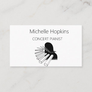 Music Teacher Elegant Piano Keys Calling Card