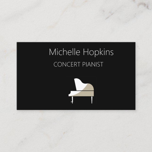 Music Teacher Elegant Piano Keys Calling Card (Front)