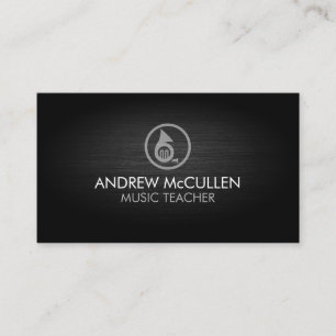 Music Teacher French Horn Icon Music Business Card