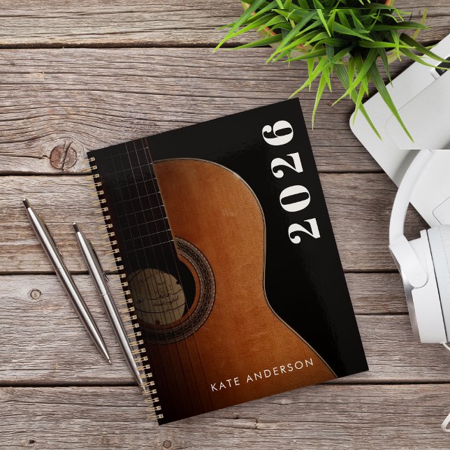 Music Teacher Guitar Musician Modern Photo 2026 Planner (Creator Uploaded)