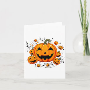 Music Teacher Halloween Fall Pumpkin Card