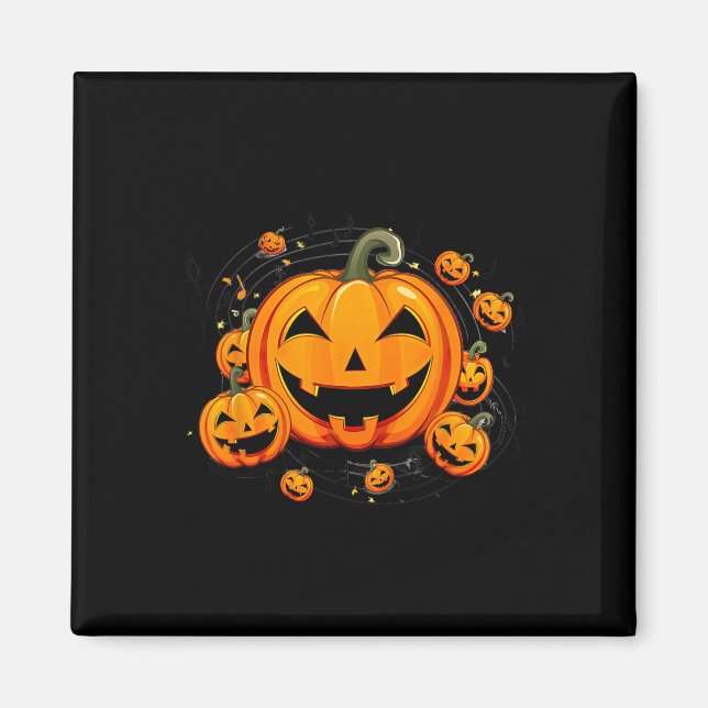 Music Teacher Halloween Fall Pumpkin  Magnet (Front)