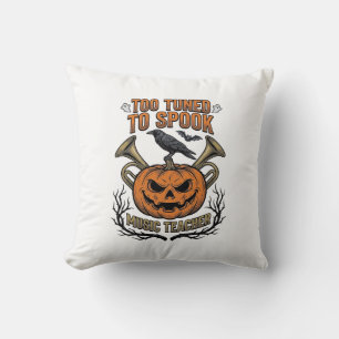 Music Teacher Halloween Pumpkin Engraving Shirt De Cushion