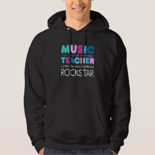 Music Teacher Ich Bevorge Den Term Education Rocks Hoodie