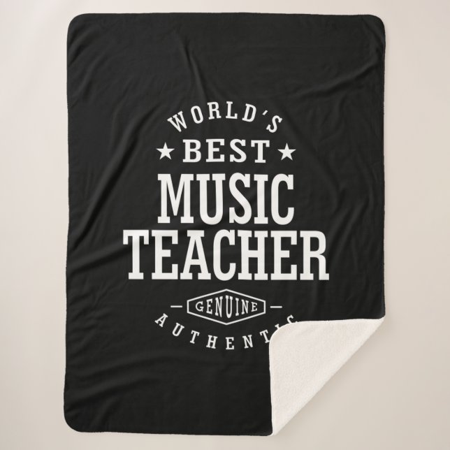 Music Teacher Job Title Gift Sherpa Blanket (Front)