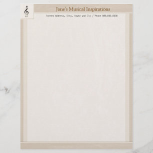 Music Teacher Letterhead Stationary