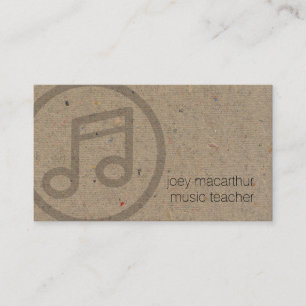 Music Teacher Music Note Icon Musician Business Card