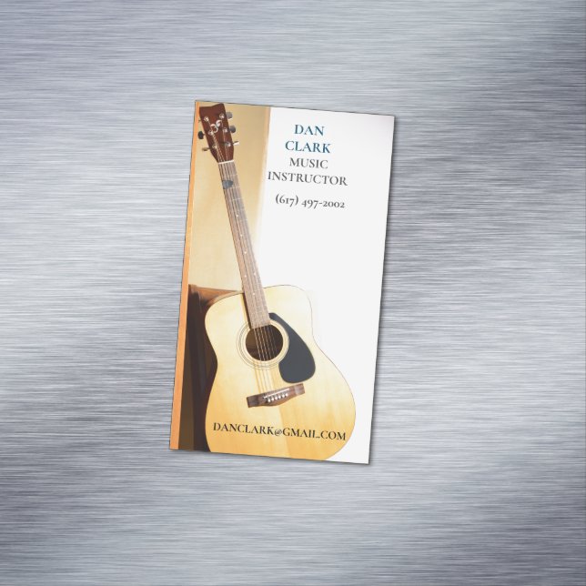 Music Teacher/Musician/ Guitar  Magnetic Business Card (In Situ)