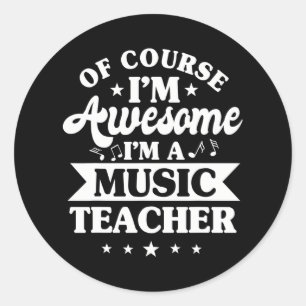 Music Teacher Musician Instructor Musical Classic Round Sticker