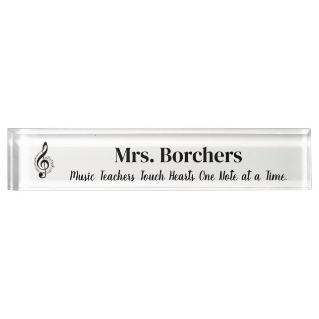 Music Teacher Nameplate (Front)