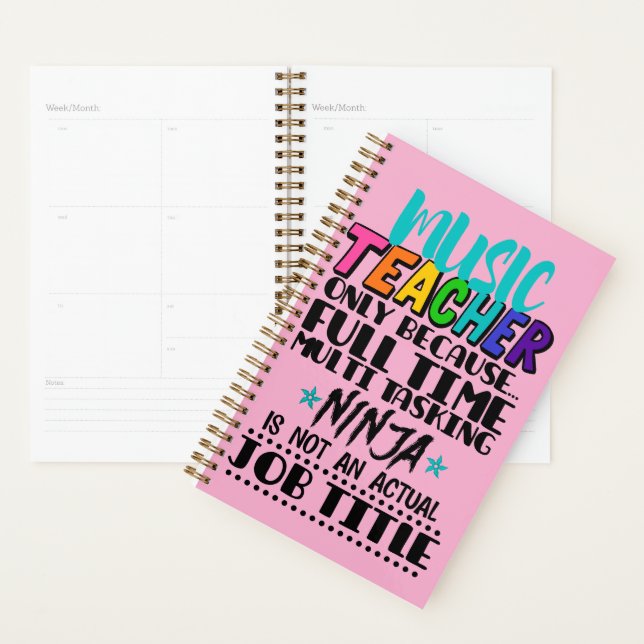 Music Teacher Only Because Full Time Multi Tasking Planner (Display)