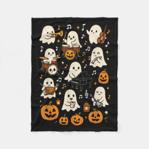 Music Teacher Orchestra Shirt, Spooky Halloween Gh Fleece Blanket