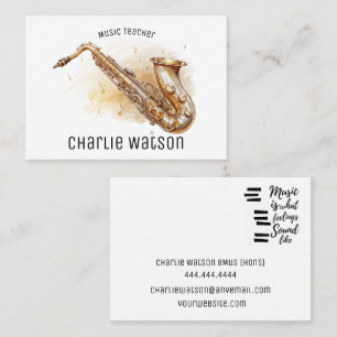 Music Teacher Personalised Business Card