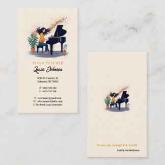 Music Teacher | Pianist Business Card