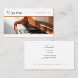 Music Teacher   Pianist Business Card