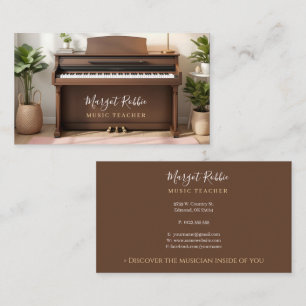 Music Teacher   Pianist Business Card