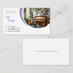 Music Teacher Piano Business Card