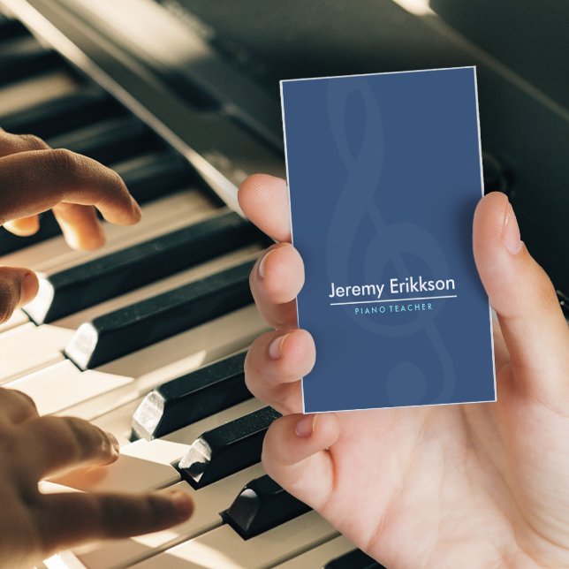 Music Teacher Piano Guitar Business Card (Creator Uploaded)