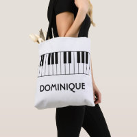 Music Teacher Piano Keyboard Editable Name Elegant