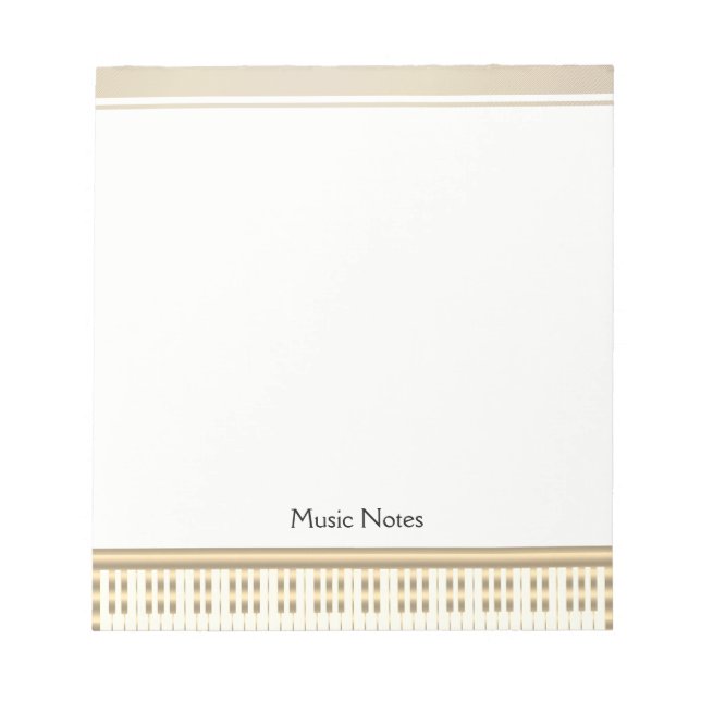 Music Teacher Piano Keyboard Musician Pianist DJ Notepad (Front)