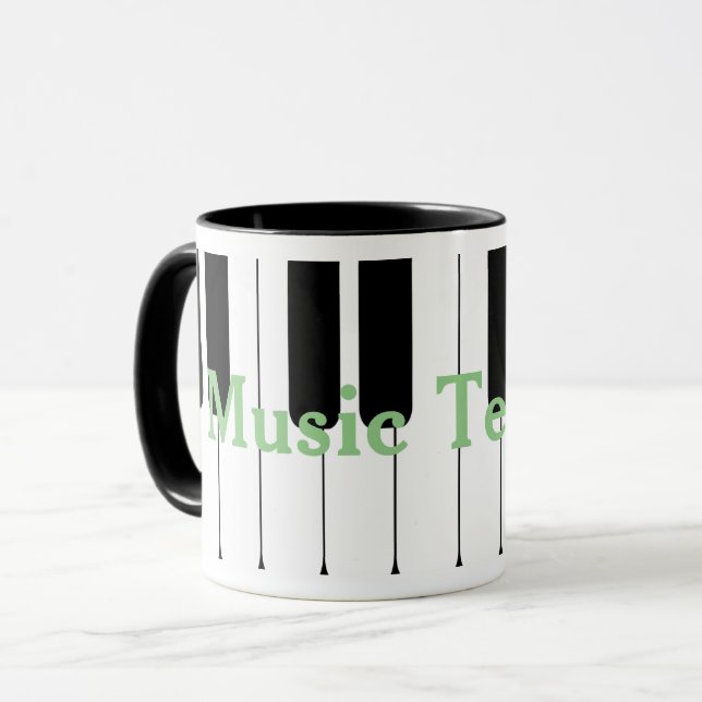 Music Teacher Piano Mug Customisable (Front Left)