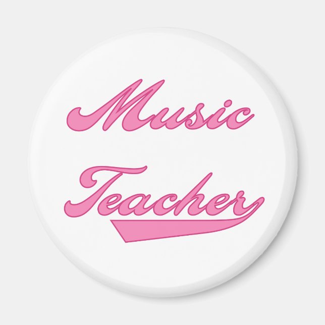 Music Teacher Pink Magnet (Front)