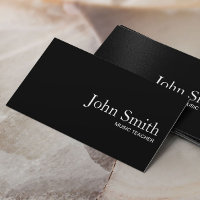 Music Teacher Plain Black QR Code Minimalist