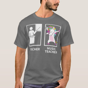 Music Teacher s Dabbing Unicorn Teacher Gift T-Shirt