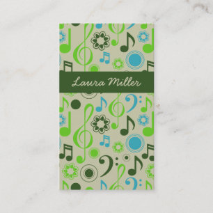 Music Teacher Studio Musician Band Director Business Card
