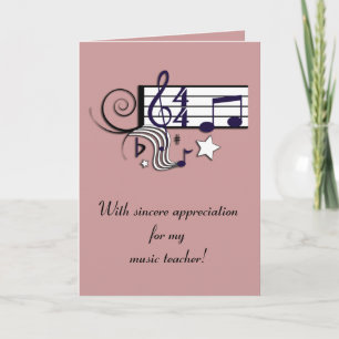 Music Teacher Thank You Card