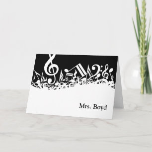 MUSIC TEACHER'S  Customisable Note Cards