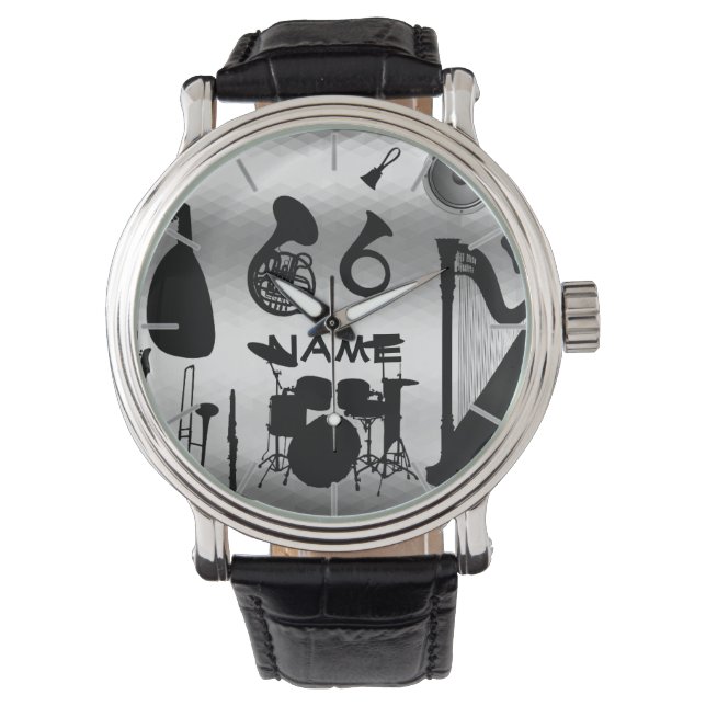 Music Teacher's Gift Personalised Watch (Front)