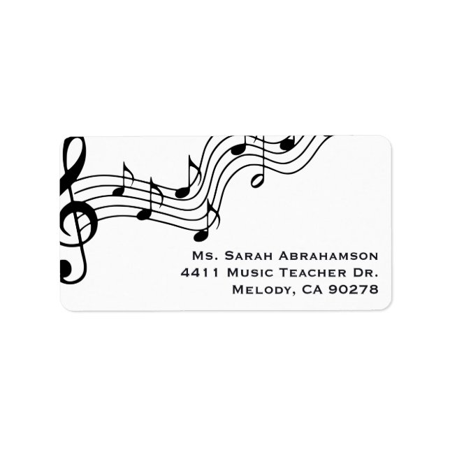 Music Teachers Musician Return Address Label (Front)