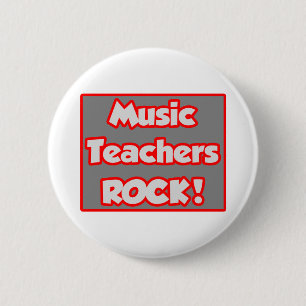 Music Teachers Rock! 6 Cm Round Badge