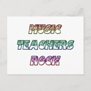 MUSIC TEACHERS ROCK POSTCARD