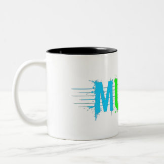 Music text disaing colourful Mug