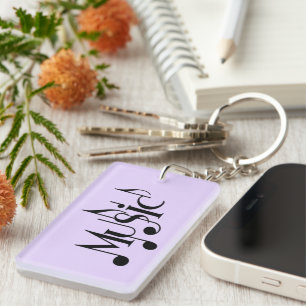 Music Text Key Ring