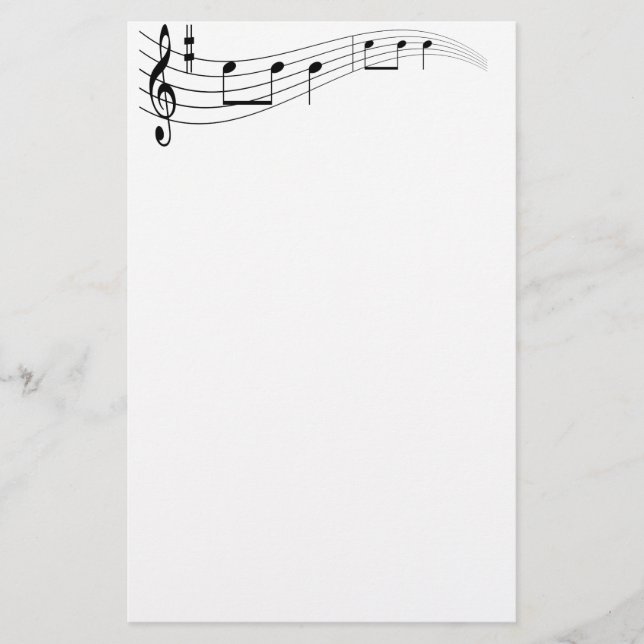 Music text stationery (Front)