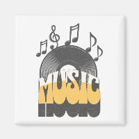Music text with vinyl record