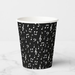 Music theme custom paper cups