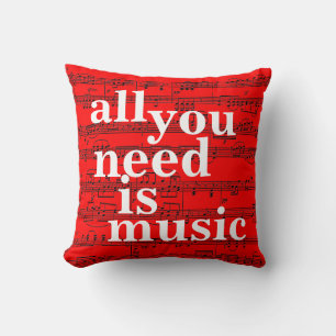 music theme decor cushion