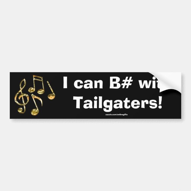 MUSIC Theme Gift Collection Bumper Sticker (Front)