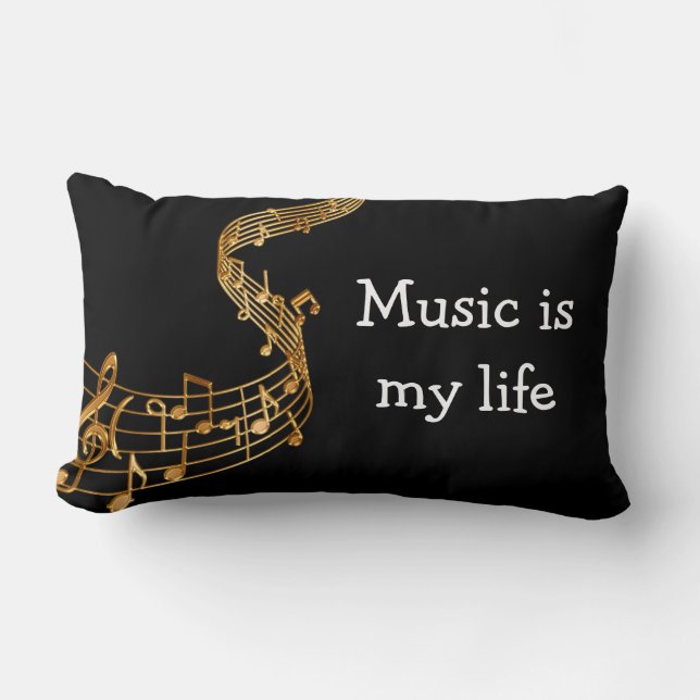 Music Theme Lumbar Cushion (Front)